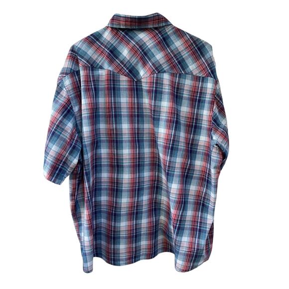 Wrangler VTG Rustler 2X Western short Sleeve Patriotic with silver accents - Picture 2 of 11